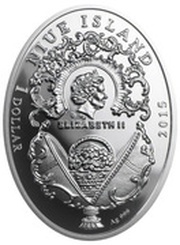 1 Dollar - Elizabeth II 15th Anniversary Egg obverse image