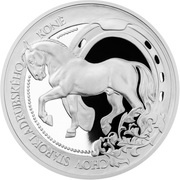 1 Dollar - Elizabeth II Breeding of Kladruber horses, Niue, 2015 reverse image