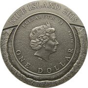 1 Dollar - Elizabeth II Wolfe Creek Meteorite Crater obverse image