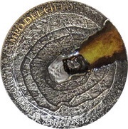 1 Dollar - Elizabeth II Campo del Cielo Meteorite, Niue, 2015 reverse image