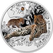 1 Dollar - Elizabeth II Amur Leopard, Niue, 2015 reverse image