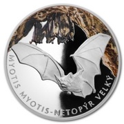 1 Dollar - Elizabeth II Greater Mouse-Eared Bat, Niue, 2016 reverse image