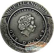 1 Dollar - Elizabeth II Popigai Meteorite Crater obverse image