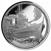 1 Dollar - Elizabeth II HMAS Sydney II, Niue, 2016 reverse image