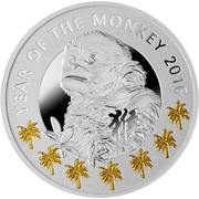 1 Dollar - Elizabeth II Year of the Monkey, Niue, 2016 reverse image