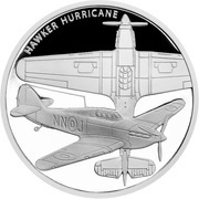 1 Dollar - Elizabeth II Hawker Hurricane, Niue, 2016 reverse image