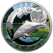 1 Dollar - Elizabeth II River Dolphin, Niue, 2016 reverse image