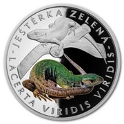 1 Dollar - Elizabeth II European Green Lizard, Niue, 2017 reverse image