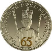 1 Dollar - Elizabeth II 65th Anniversary of the Coronation, Niue, 2017 reverse image