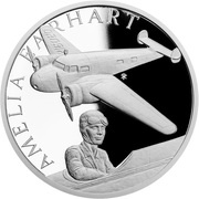 1 Dollar - Elizabeth II Amelia Earhart, Niue, 2017 reverse image