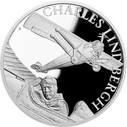 1 Dollar - Elizabeth II Charles Lindbergh, Niue, 2017 reverse image