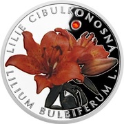 1 Dollar - Elizabeth II Orange lily, Niue, 2017 reverse image