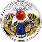 1 Dollar - Elizabeth II Agate Scarabaeus, Niue, 2017 reverse image