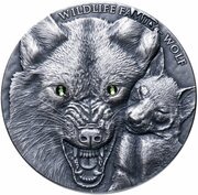 1 Dollar - Elizabeth II Wolf, Niue, 2017 reverse image