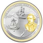 1 Dollar - Elizabeth II Captain Cook, Niue, 2018 reverse image