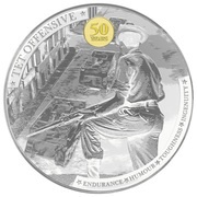 1 Dollar - Elizabeth II Tet Offensive, Niue, 2018 reverse image