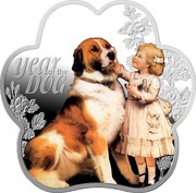 1 Dollar - Elizabeth II Year of the Dog, Niue, 2018 reverse image