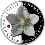 1 Dollar - Elizabeth II Marsh grass of parnassus, Niue, 2018 reverse image