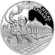 1 Dollar - Elizabeth II Mechanical Elephant, Niue, 2018 reverse image