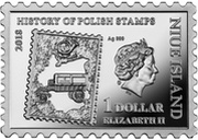 1 Dollar - Elizabeth II First Polish Miniature Stamp Sheet obverse image