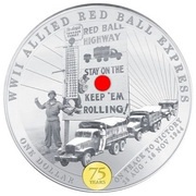 1 Dollar - Elizabeth II Red Ball Express, Niue, 2019 reverse image