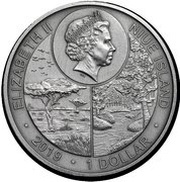 1 Dollar - Elizabeth II Golden Poison Frog obverse image