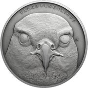 1 Dollar - Elizabeth II Peregrine Falcon, Niue, 2019 reverse image