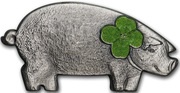1 Dollar - Elizabeth II Lucky Shamrock Piggy, Niue, 2019 reverse image