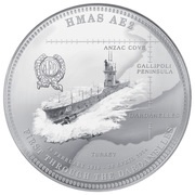 1 Dollar - Elizabeth II HMAS AE2, Niue, 2019 reverse image