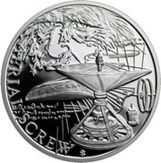 1 Dollar - Elizabeth II Aerial Screw, Niue, 2019 reverse image