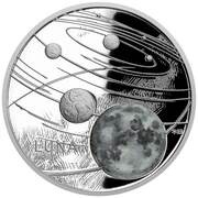 1 Dollar - Elizabeth II Moon, Niue, 2019 reverse image