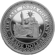 1 Dollar - Elizabeth II French Trade Dollar, Niue, 2020 reverse image