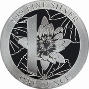 1 Dollar - Elizabeth II Lotus, Niue, 2020 reverse image