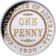 1 Dollar - Elizabeth II 1930 Penny, Niue, 2020 reverse image