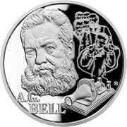 1 Dollar - Elizabeth II Alexander Graham Bell, Niue, 2020 reverse image