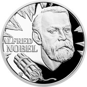 1 Dollar - Elizabeth II Alfred Nobel, Niue, 2020 reverse image