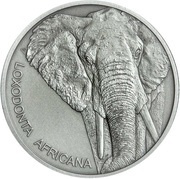 1 Dollar - Elizabeth II African Elephant, Niue, 2020 reverse image