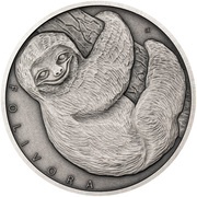 1 Dollar - Elizabeth II Sloth, Niue, 2020 reverse image