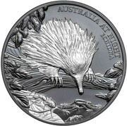 1 Dollar - Elizabeth II Echidna, Niue, 2020 reverse image