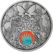 1 Dollar - Elizabeth II Happy Birthday, Niue, 2020 reverse image