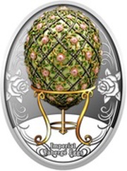 1 Dollar - Elizabeth II Rose Trellis Egg, Niue, 2020 reverse image
