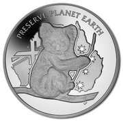1 Dollar - Elizabeth II Australian Koala, Niue, 2020 reverse image