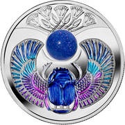 1 Dollar - Elizabeth II Sapphire Scarabaeus, Niue, 2020 reverse image