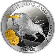 1 Dollar - Elizabeth II Aureus Taurus, Niue, 2021 reverse image