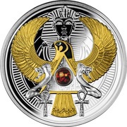 1 Dollar - Elizabeth II Falcon of Tutankhamun, Niue, 2021 reverse image