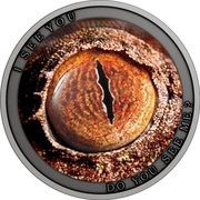 1 Dollar - Elizabeth II Satanic Leaf Tailed Gecko, Niue, 2021 reverse image