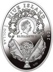 1 Dollar - Elizabeth II Blue Striped Enamel Egg obverse image