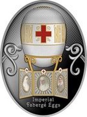 1 Dollar - Elizabeth II Red Cross Portraits Egg, Niue, 2021 reverse image