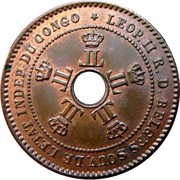 2 Centimes - Léopold II obverse image