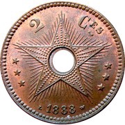 2 Centimes - Léopold II reverse image